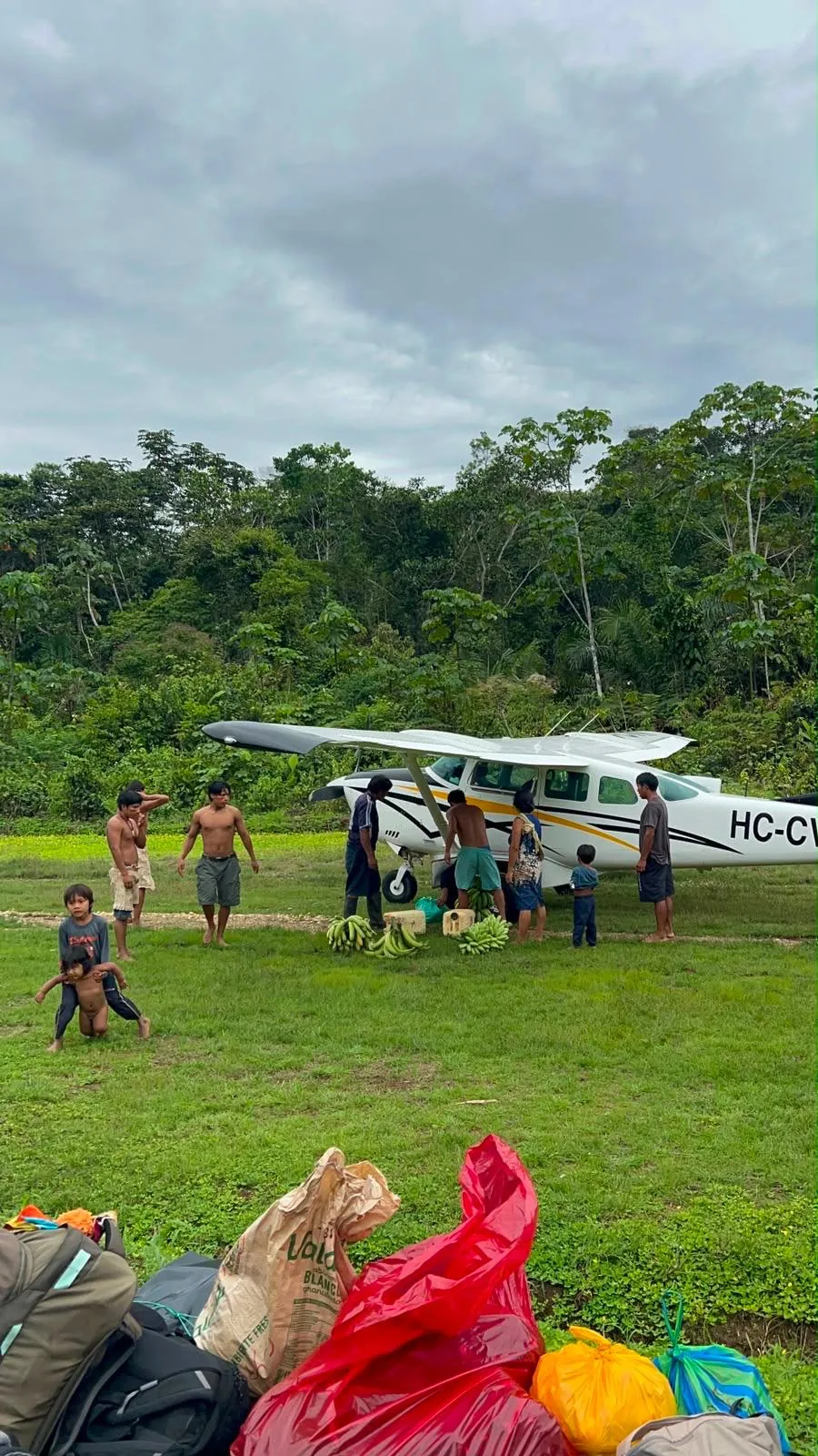 Avioneta utilizada para el traslado en la Amazonía