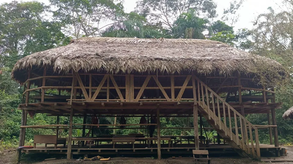 Construcción tradicional en la comunidad